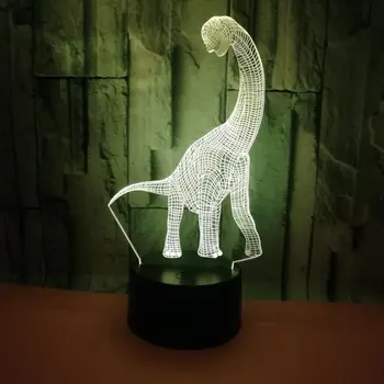 Nueva Creatividad de Dinosaurios en 3d de la Lámpara Táctil a color, Visual Led Luz de la Noche de Regalo de la Decoración de la Atmósfera 3d de la Mesa de los Niños de la Lámpara