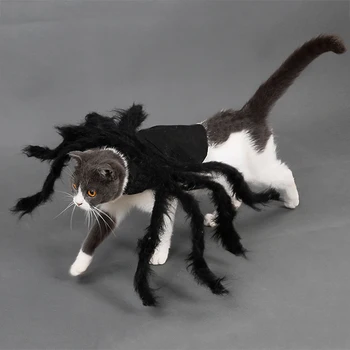Nueva De Halloween Para Mascotas Araña Ropa De Simulación De La Araña Negra Cachorro Traje De Cosplay Para Perros Gatos Fiesta Cosplay Divertido Traje De Gato