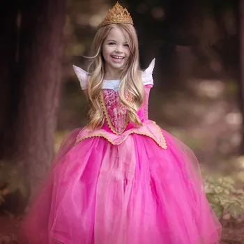Nueva de Halloween Vestido de las Niñas Traje de Fiesta de disfraces Cosplay de la Princesa Bebé Vestidos de Navidad para Niños de Cumpleaños Conjuntos de Ropa