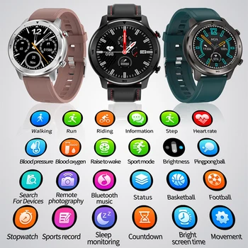 Nueva DT78 Reloj Inteligente Hombres Mujeres Frecuencia Cardíaca Smartwatch Pulsera de Actividad física Dispositivos Portátiles Impermeable Para Xiaomi Huawei IOS