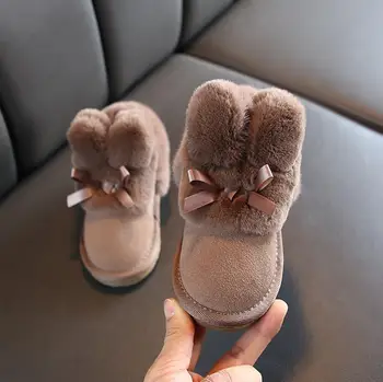Nueva Llegada 2020 Otoño Invierno Zapatos para Niñas de la Felpa Niño Niños Botas de Nieve de los Niños Mantener Caliente Bebé Martin Botas Zapatos de los Niños