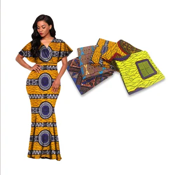 Nueva llegada de africanos cera de impresión de tela de tela africana ankara tela mayorista 6yard poliéster transpirable de alta calidad barato 5840
