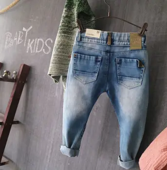 Nueva Llegada Del Bebé Niños Niñas Skinny Jeans De Moda De Los Niños De Mezclilla De Niños Primavera Otoño Pantalones Largos Casual Jeans