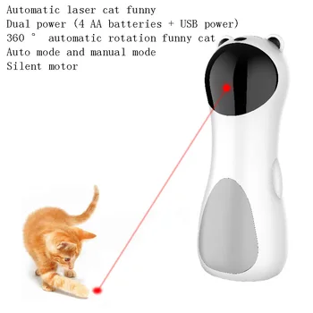 Nueva Mascota Gato de Juguete LED Automático Divertido Luz Roja Interactivo Divertido Láser Inteligente Gato Ejercicio de Juguete Blanco de las Burlas de Juguetes la Mascota a Casa de Producto