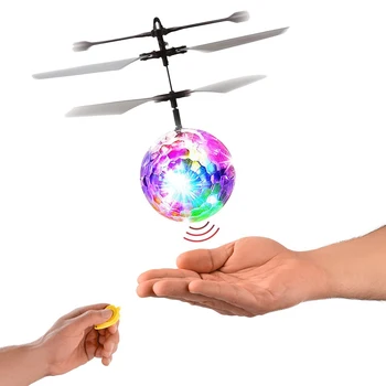 Nueva RC de Infrarrojos Inducción avión Volando Flash Discoteca Colorido Brillante Iluminación LED Bola de Helicóptero Gesto de Detección de juguete para Niño
