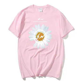 Nueva tendencia bigbang gdragon T-shirt Daisy harazuku hip hop camiseta de los hombres de las mujeres del diseño precioso de verano de Algodón de alta calidad t-shirt Tops