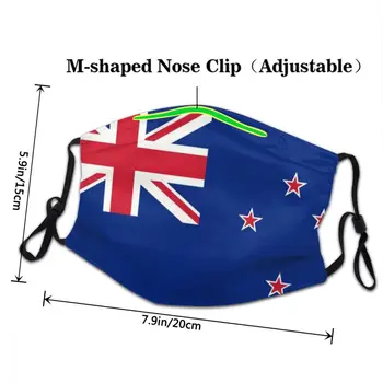 Nueva Zelanda Bandera No Desechable Mascarilla De Las Mujeres De Los Hombres A Prueba De Polvo Cubierta De Protección Del Respirador En La Boca De Mufla