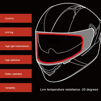 Nuevo Anti-Niebla Casco Universal de la Lente de la Película Para la Motocicleta de la Visera del Escudo de la Niebla Resistente a la Moto Racing Accesorios qiang