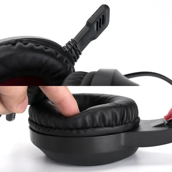 Nuevo Auricular para Juegos de PS4 con Micrófono de 3,5 mm USB wied Juego de Auriculares con LED Rojo para Computadora Gamer