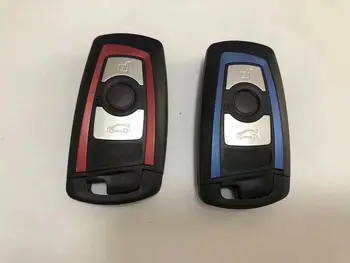 Nuevo Colorido 3 Botón de Llave Inteligente Shell FOB Caso Para BMW 1 3 Serie 5 F10 F20 F30 F40 Con Hoja sin Cortar