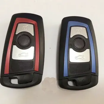 Nuevo Colorido 3 Botón de Llave Inteligente Shell FOB Caso Para BMW 1 3 Serie 5 F10 F20 F30 F40 Con Hoja sin Cortar