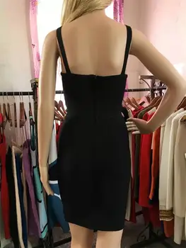 Nuevo De La Moda Las Mujeres Vendaje Vestido De Verano De Encaje Patchwork Correa De Espagueti Mini Cóctel Sexy Bodycon Vestidos Vestidos