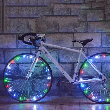 Nuevo de la Moda LED de Luces de Bicicleta de Montaña de Luz de Bicicleta de Ciclismo Rueda Habló de la Lámpara de Accesorios de Moto