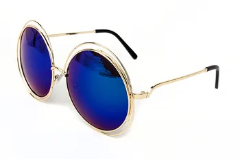 Nuevo gran círculo alrededor del marco de la Marca del Diseñador de gafas de sol bicíclico la moda femenina de la personalidad Oculos Feminino Gafas de sol fo Mujeres