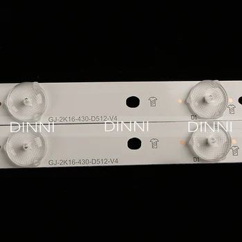 Nuevo Kit de 5 piezas 10LED(3V) 842mm de la retroiluminación LED de la tira para 43PFT4131 43PFS5301 GJ-2K15-430-D510 GJ-2K16-430-D510-V4 01Q58-UN