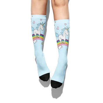 Nuevo Lindo Unicornio Calcetines De Algodón Para Las Mujeres De Dibujos Animados Divertidos Kawaii Animal Hembra Calcetines De Los Hombres De La Moda De La Señora Calcetines De Regalos Skarpetki Otoño