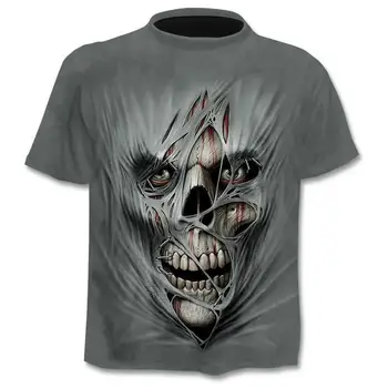 Nuevo Mens Cráneo camisetas de Marca de estilo punk dedo cráneo 3Dt - camisas de los Hombres Tops de Hip hop de la impresión 3d del cráneo punisher T-shirt dropshipping 64080