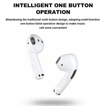 Nuevo Mini Pro 4 TWS Bluetooth de los Auriculares de Control Táctil Inalámbrico de Auriculares de manos libres Auriculares Con Caja de Carga Para el Teléfono Inteligente