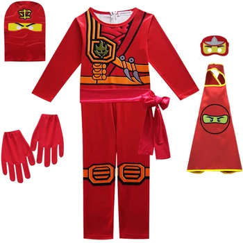 Nuevo Ninjago de disfraces de Niños del Bebé traje de Mono chico de spandex de Halloween la Fiesta de Carnaval de Cosplay Niñas Trajes de Ninja de Lujo de la ropa
