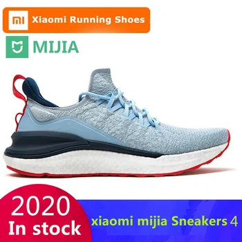 Nuevo Original Xiaomi Mijia Zapatillas de deporte 4 Hombres Deportes al aire libre de la Uni-moldeo 4D espina de pescado el Sistema de Bloqueo de Tejido de punto Superior de los Hombres Zapatos 47664