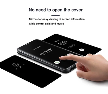 Nuevo Para Samsung GALAXY S9 G9600 S9+ Plus G9650 Slim Flip Case Original Espejo Vertical de Protección de Shell de la Cubierta del Teléfono