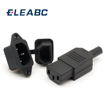 Nuevo Precio al por mayor Negro IEC 320 C13 Enchufe Hembra+C14 Macho de Enchufe Rewirable Conector de Alimentación de 3 patillas Enchufe 10A /250V