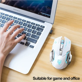 Nuevo Ratón Inalámbrico de Carga Gaming Mouse Silencio Retroiluminada Ratón Mecánico Ergonómico Accesorios de Ordenador para Pc Portátil