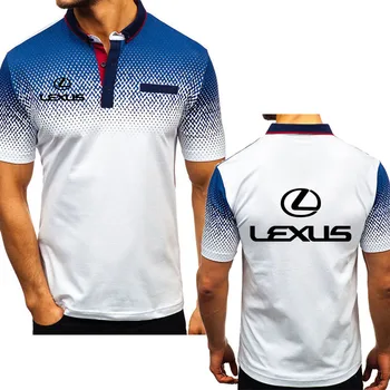 Nuevo Verano de Polo para Hombre Lexus Coche de la Impresión del Logotipo Casual de manga Corta de Alta calidad de cuello Redondo de Algodón de los Hombres tops