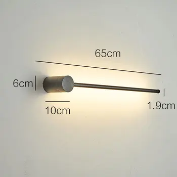 Nórdico y Minimalista Led Lámpara de Pared Moderno Simple Línea de Luces de Pared para la Decoración del Hogar de la Sala de la Cabecera de la Barra de Escaleras Lámpara de pared Espejo de la Luz
