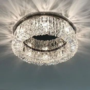 Nórdicos Led Luces de Techo de Cristal de la sala de la Lámpara de Oro de la Ronda de Techo Lámpara Colgante Interior De la Cocina Dormitorio lustre moderno