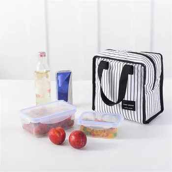 OCARDIAN 2020 portátiles de Alta calidad sólidos de rayas de bolsas de almuerzo Térmico de la Comida de Picnic de Bolsas de Almuerzo para las Mujeres niños hombres Enfriador de la Caja de Almuerzo