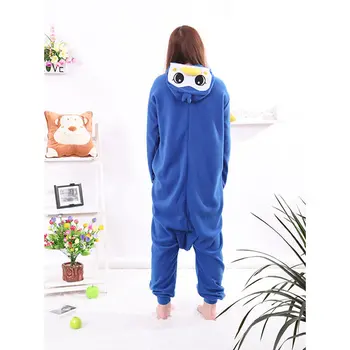 OCHO Pingüino Azul Mamelucos Unisex Adulto Kigurumi Pijamas Trajes Cosplay Animal Enterizo de ropa de dormir de Mono Para el hombre Famale