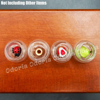 Odoria 1:12 Miniatura 4PCS Botellas de Vidrio, Frascos de casa de Muñecas, Accesorios de Cocina