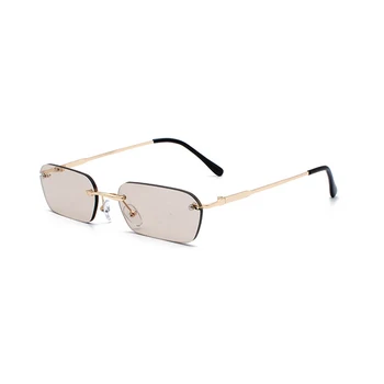 OEC CPO de la Moda de las gafas sin Montura Gafas de sol de las Mujeres de la Vendimia de la Marca de las Señoras del Diseño Transparente de la Lente de gafas de Sol Para Mujer Rectángulo UV400 O94
