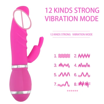 OLO 12 Velocidades de Punto G Consolador Vibradores juguetes Sexuales para Mujeres Alimentado Por la Batería de Conejo vibrador Femenino Masturbación Realista