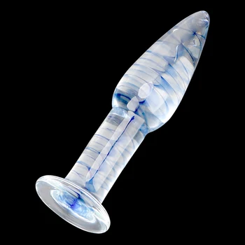 OLO Productos para Adultos juguetes Sexuales para la Mujer Transparente Butt plug Hembra Masturbación Consolador de Cristal de Vidrio Plug Anal 3844
