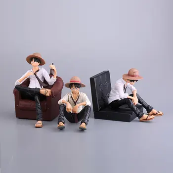 One Piece Anime Figura Juguetes Monkey D Luffy Sofá Sentado PVC figuras de Acción, Juguetes Luffy Figura de Acción Modelo de la Colección de Muñecas de Regalo