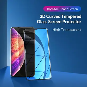 ORICO Negro 3D Cubierta Completa de 9H Vidrio Templado Protector de Pantalla para iphone 6 7 8 Curvo de Cristal Protector de Cine para el iphone 7 Plus