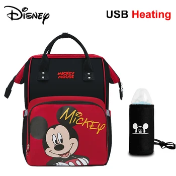 Original de Disney, Bolsas de Pañales de Mickey Mouse Impermeable Mochila de Bebé Bolsa para la Mamá de la Maternidad para el Cuidado del Bebé de la Mamá de Pañales Bolsa de Bolsa de Viaje