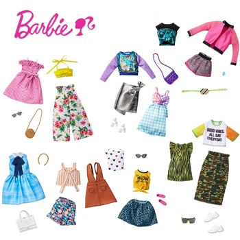 Original de la Muñeca Barbie, el equipo de Vestidos Accesorios Zapatos Conjuntos de Ropa de Cambiar la parte Superior de la Marca de Juguetes para Niñas de Navidad, Regalos de Cumpleaños