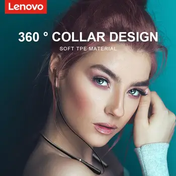 Original Lenovo QE66 V5.0 Inalámbrica Bluetooth Auriculares Cuatro Altavoces Estéreo Magnético Neckband Deportes Auriculares Auriculares De Xiaomi