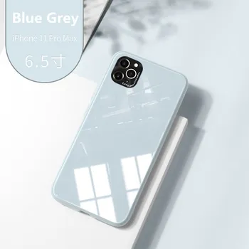 Original Líquido de Vidrio Templado de Caso Para el iPhone 12 11 Pro Max 7 8 Plus XS XR XSMAX SE 2020 de la Cubierta de Metal de Protección de la Lente Cubierta de la caja