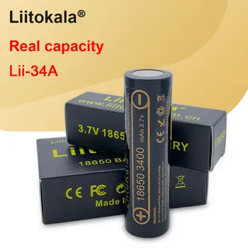 Original Nuevo liitokala Lii-34A para 3.7 v 18650 de la batería 34a 3400mAh batería recargable para MP3/ linterna / linternas / lámpara