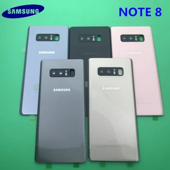 Original NUEVO Samsung Galaxy Note8 de la Nota 8 de la Espalda Cubierta de la Batería en 3D de Cristal de la Tapa de la Carcasa para nokia N950 Puerta Trasera Caso de Reemplazo
