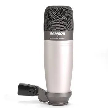 Original SAMSON C01 Micrófono de Condensador para grabación de voces, instrumentos acústicos y para su uso como y cabeza de tambor mic