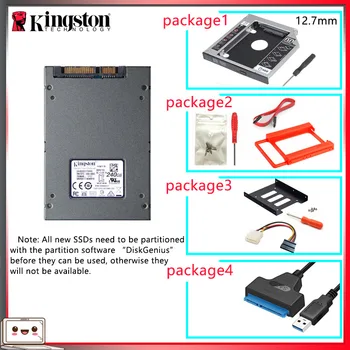 Original SSD de Kingston жесткий диск 240 gb SATS 3 HDD de 2,5 pulgadas Disco Duro ssd con el Hdd Caddy/Optibay o el Adaptador Para PC Portátil