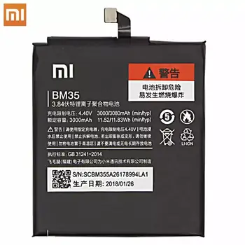 Original Xiaomi Batería BM35 bm35 Xiaomi Mi 4C Mi4c 3080mAh Reemplazo de la Batería de Polímero de Litio del Teléfono Celular de Bateria