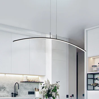 Oval oval Nórdicos personalidad creativa araña de luces led restaurante de la lámpara del comedor de estilo sencillo y moderno salón de arte arco