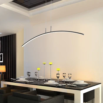 Oval oval Nórdicos personalidad creativa araña de luces led restaurante de la lámpara del comedor de estilo sencillo y moderno salón de arte arco