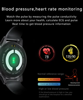 P8 PPG ECG Reloj Inteligente Hombres Bluetooth 4.0 IP68 impermeable Táctil Completa de la Frecuencia Cardíaca Presión Arterial 300Mah Larga Espera Smartwatch Hombres